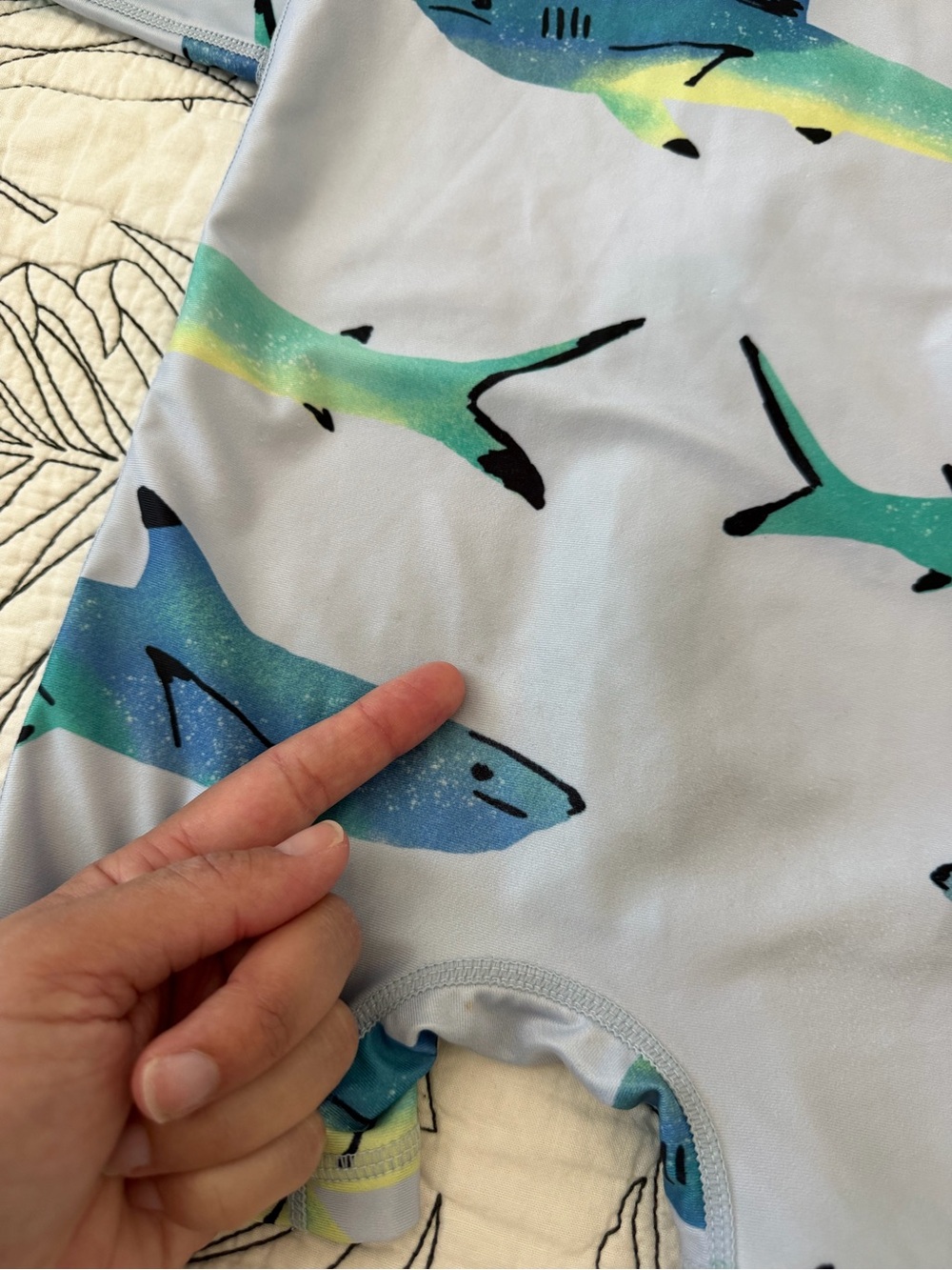 Tea Collection - Shark Rash Guard Swimsuit, 2T - Picture 7 of 10